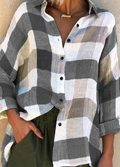 Long Sleeve Button Striped Shirt
