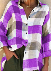 Long Sleeve Button Striped Shirt