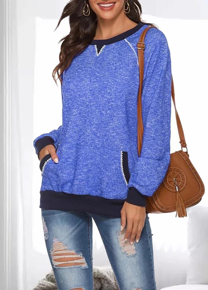 Long Sleeve Casual Patchwork T-shirt