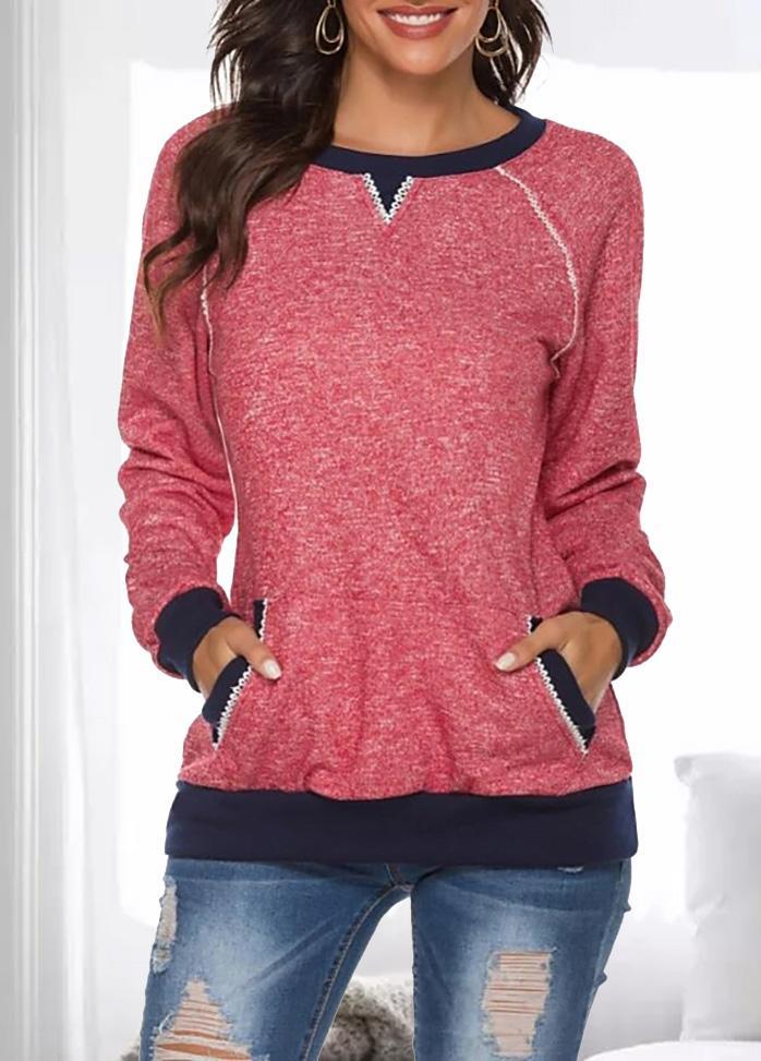 Long Sleeve Casual Patchwork T-shirt