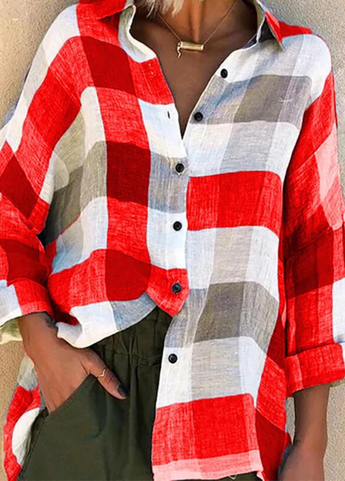 Long Sleeve Button Striped Shirt