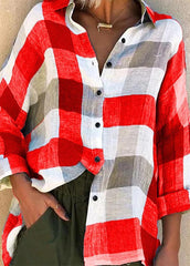 Long Sleeve Button Striped Shirt
