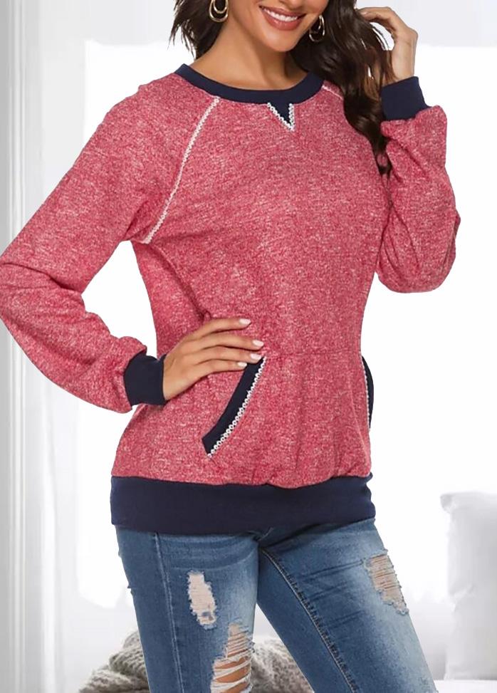 Long Sleeve Casual Patchwork T-shirt
