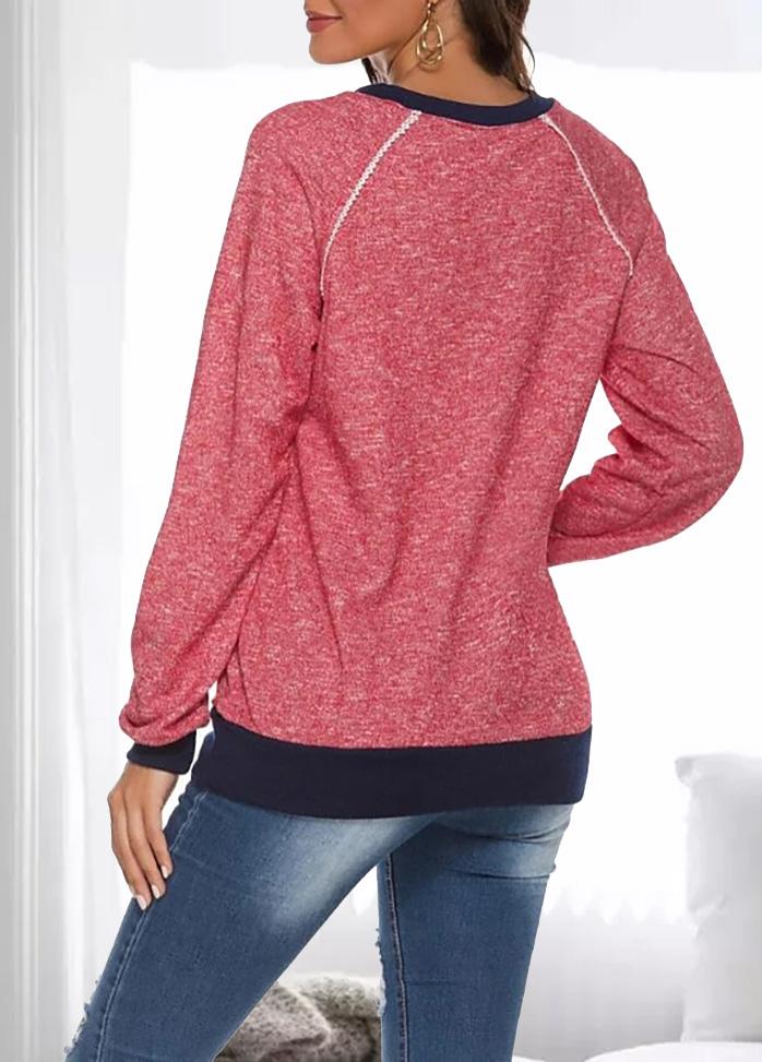 Long Sleeve Casual Patchwork T-shirt