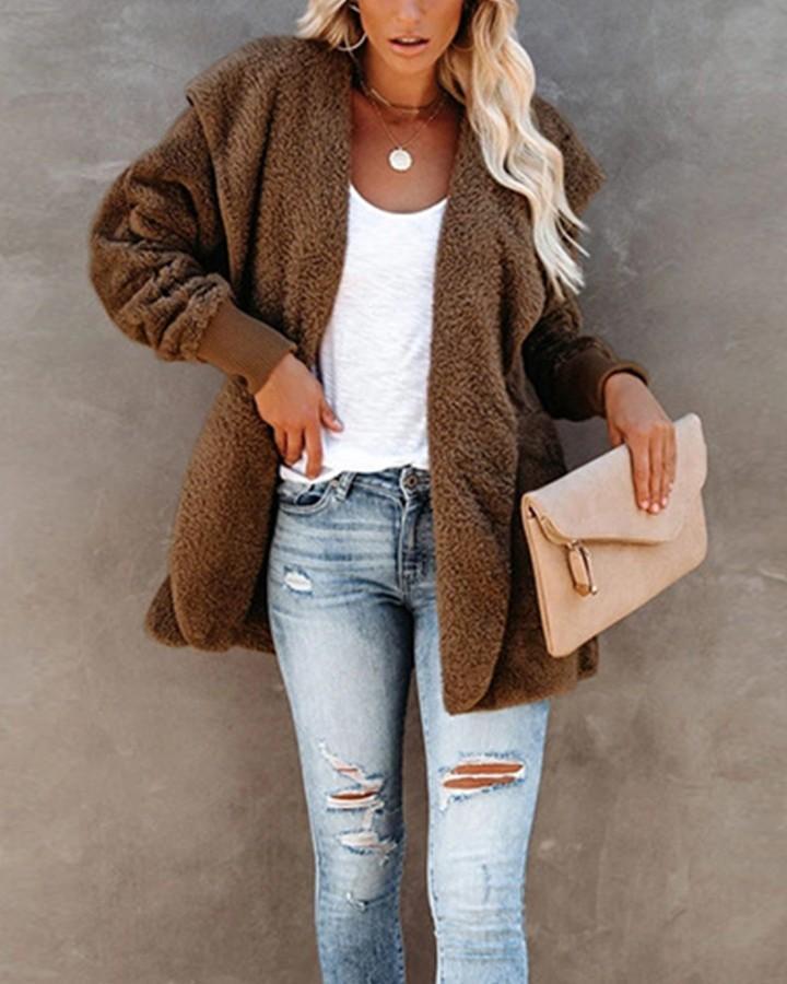 Faux Shearling Shaggy Oversized Teddy Coats