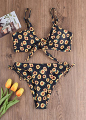 Bowknot Printed Bikini Set