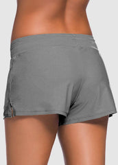 Bowknot Solid Color Swim Shorts