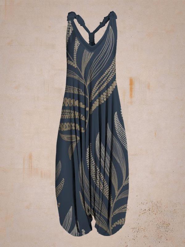 Flowy Sleeveless Strappy Loose Jumpsuit