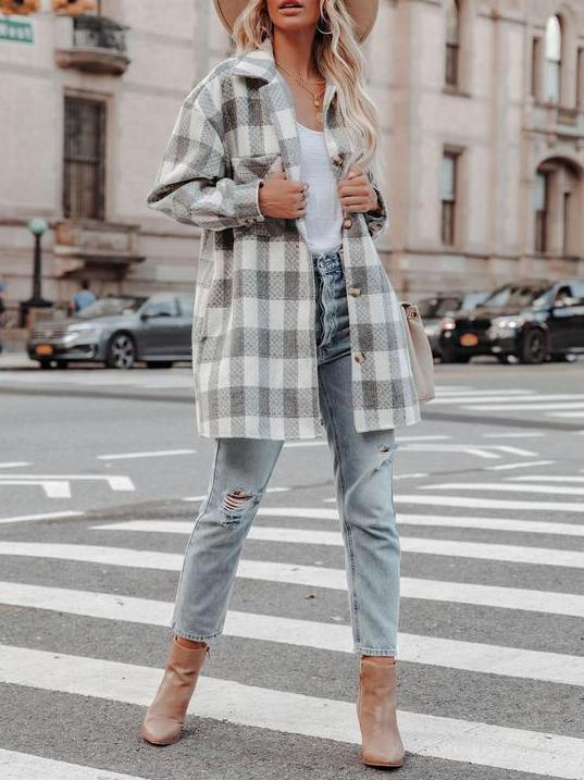 Button Down Front Pocket Shacket Top