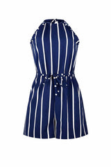 Florcoo Striped Beach Jumpsuit