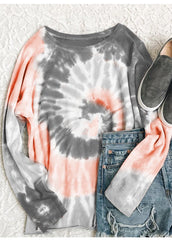Tie Dye Long Sleeve Tops Women