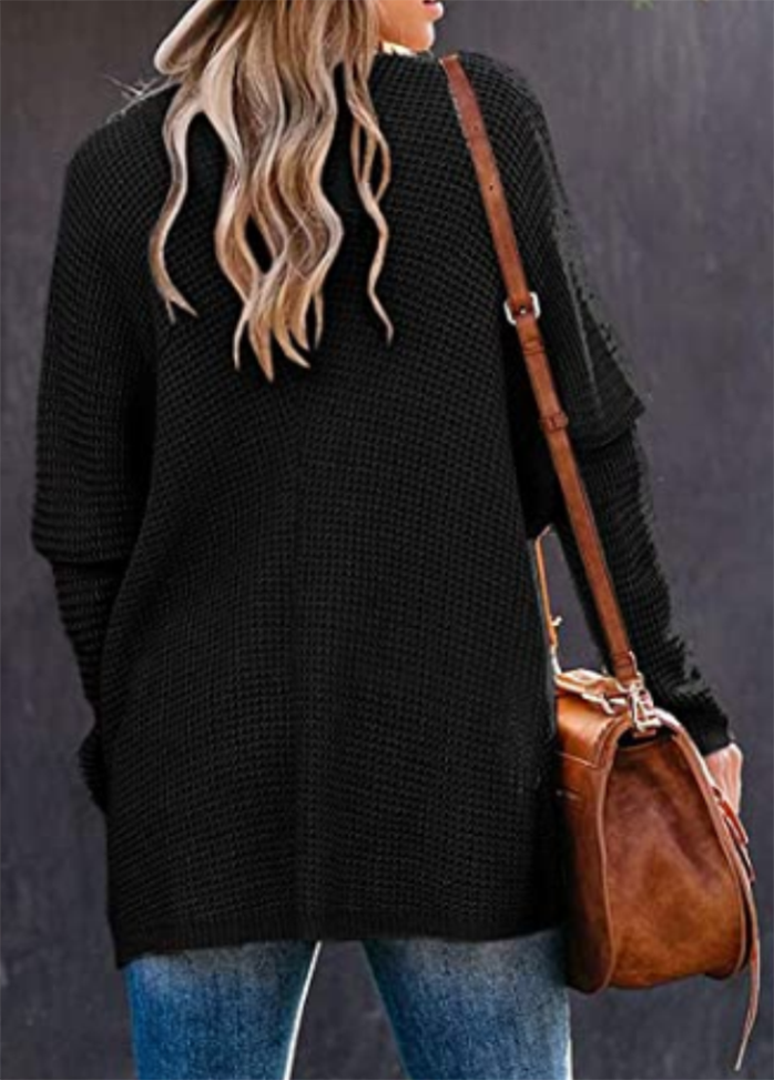 Long Sleeve Solid Color Casual Cardigan