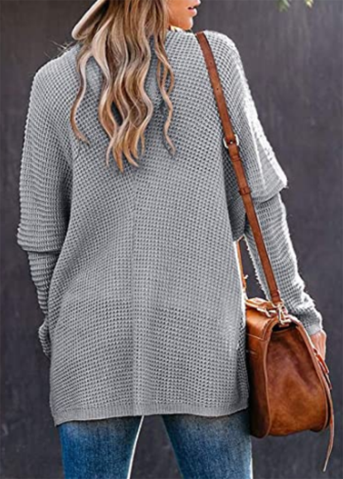 Long Sleeve Solid Color Casual Cardigan