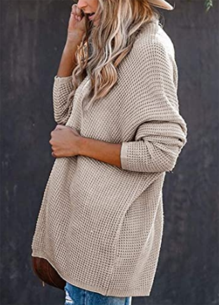 Long Sleeve Solid Color Casual Cardigan