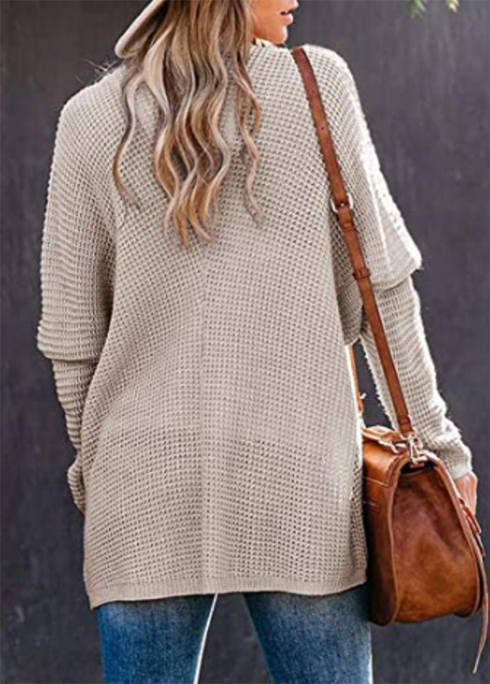 Long Sleeve Solid Color Casual Cardigan
