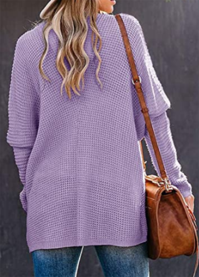 Long Sleeve Solid Color Casual Cardigan