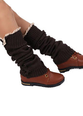 Button Design Lace Socks