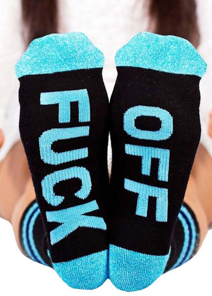 FUCK OFF Pattern Socks