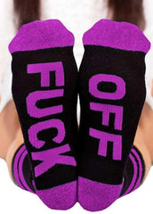 FUCK OFF Pattern Socks