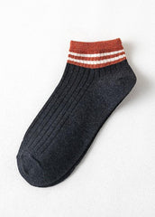Cotton Striped Women's Boat Socks