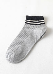 Cotton Striped Women's Boat Socks