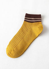 Cotton Striped Women's Boat Socks