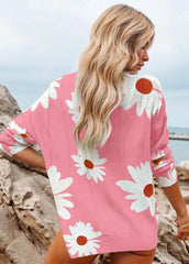 Long Sleeve Round Neck Printed Sweater