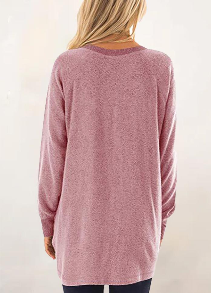 Long Sleeve Round Neck Printed Shirt
