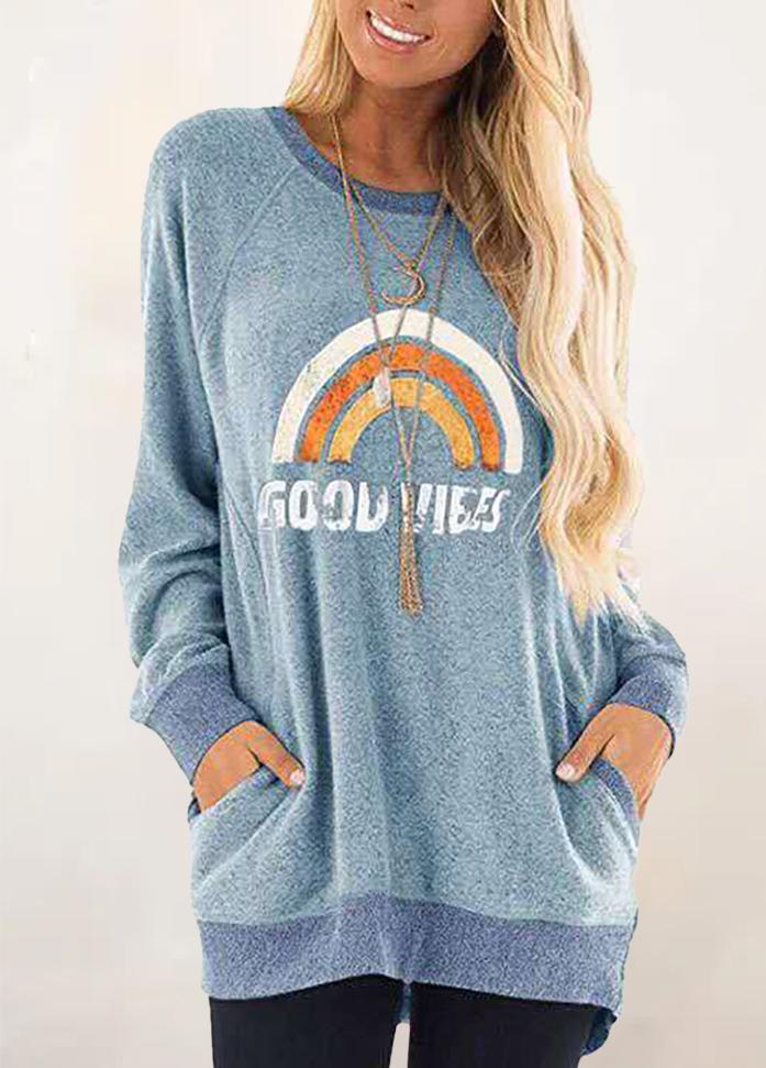 Long Sleeve Round Neck Printed Shirt