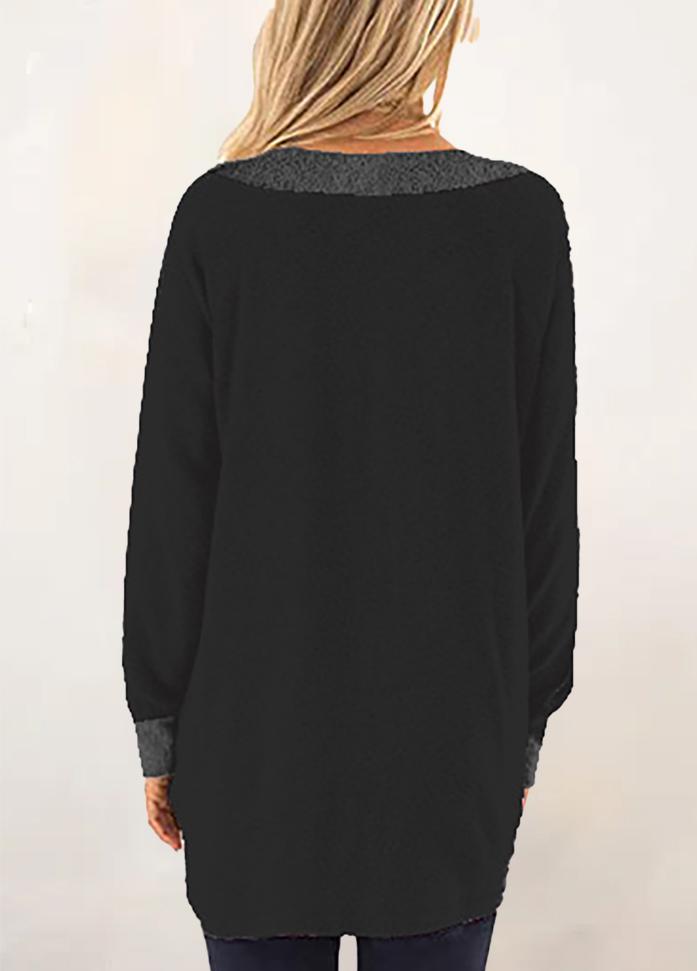 Long Sleeve Round Neck Printed Shirt