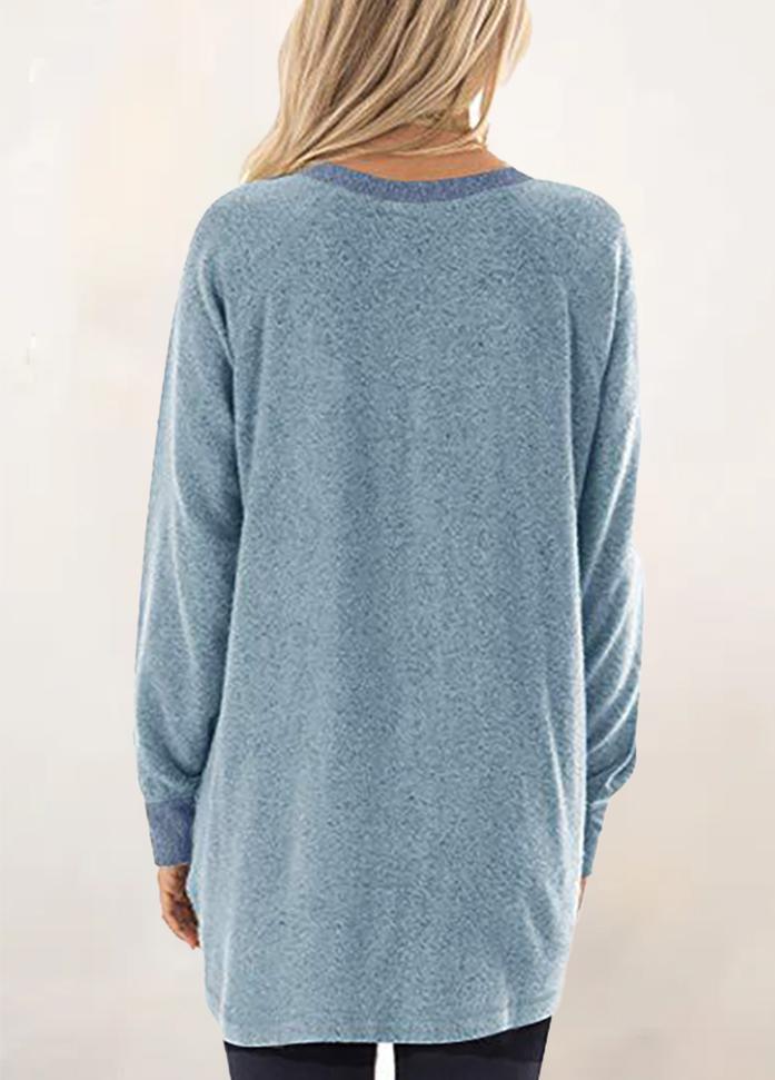 Long Sleeve Round Neck Printed Shirt