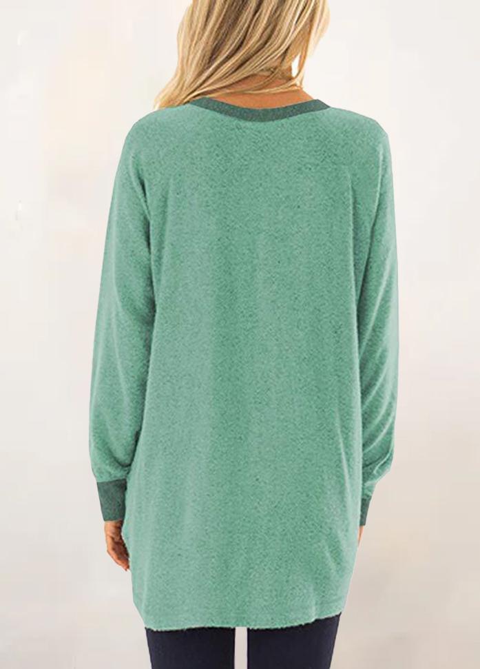Long Sleeve Round Neck Printed Shirt