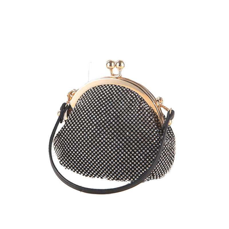 Fashion Women's Leisure Chain Shoulder Small Rhinestone Evening Handbags