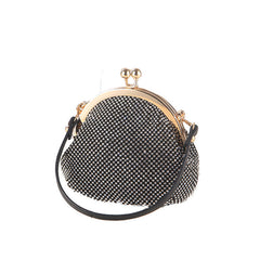 Fashion Women's Leisure Chain Shoulder Small Rhinestone Evening Handbags