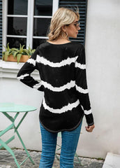Long Sleeve Button Front T-shirt