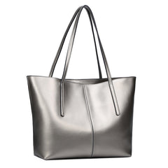 Women's Cow Leather Big Fashion Simple Large Handbags