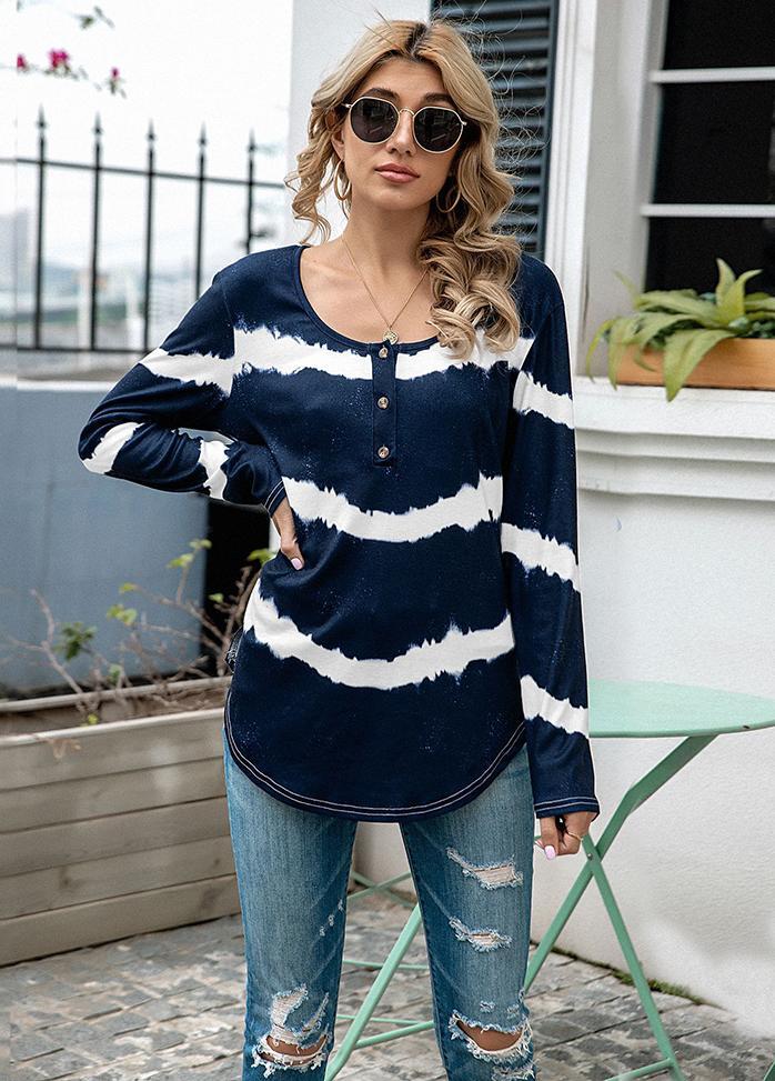 Long Sleeve Button Front T-shirt