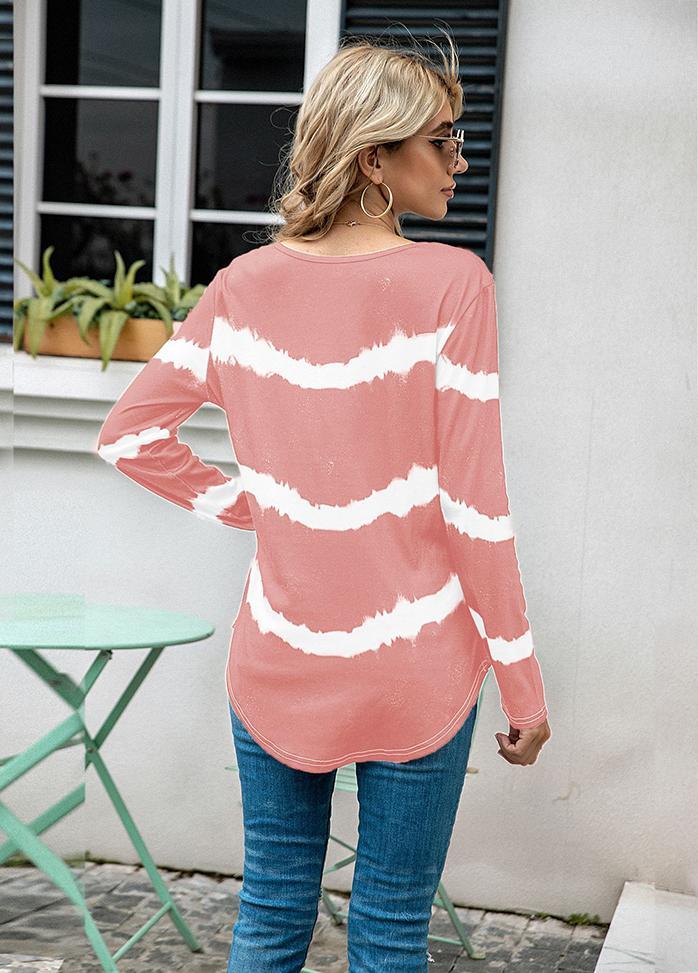 Long Sleeve Button Front T-shirt