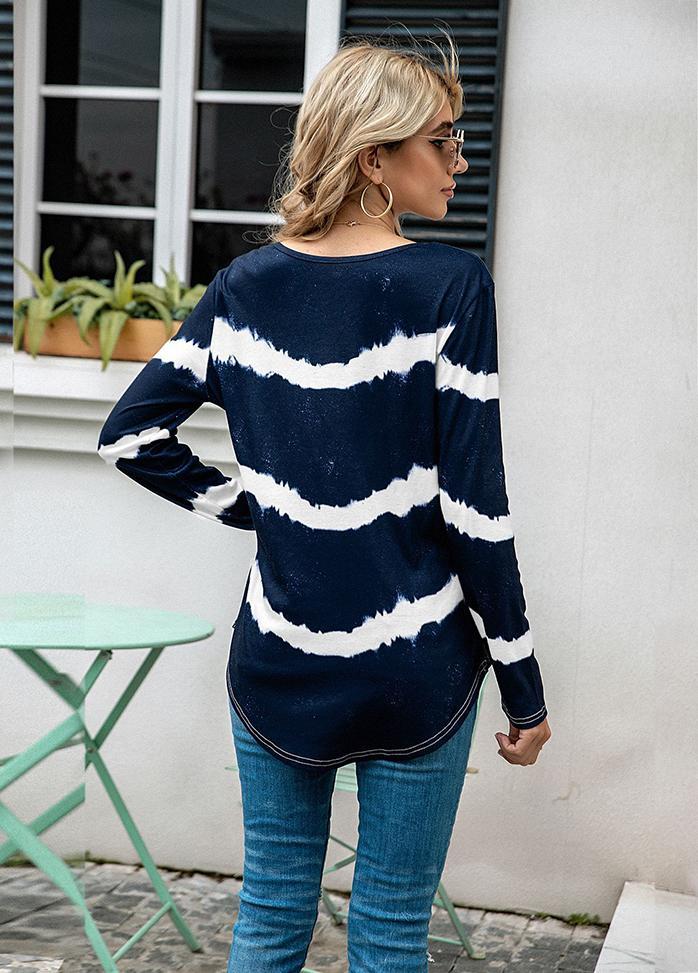 Long Sleeve Button Front T-shirt