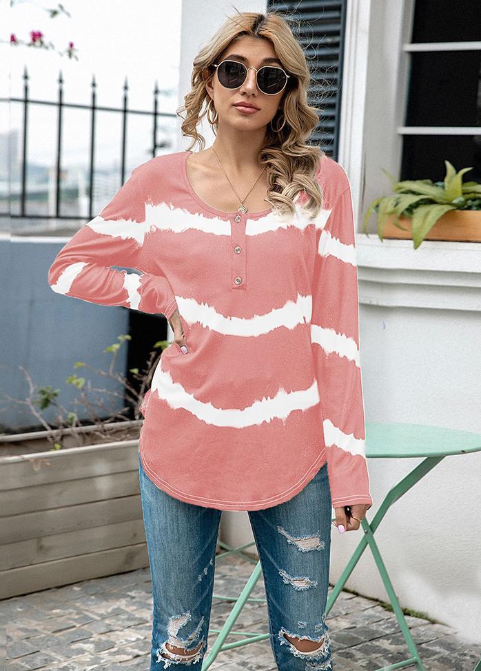 Long Sleeve Button Front T-shirt
