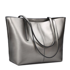 Women's Cow Leather Big Fashion Simple Large Handbags