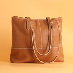 Women Leather Shoulder Large Simple Layer Cowhide Shoulder Bags