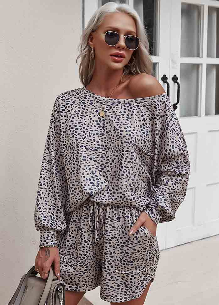 Long Sleeve Printed Top And Shorts