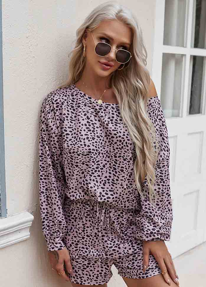 Long Sleeve Printed Top And Shorts