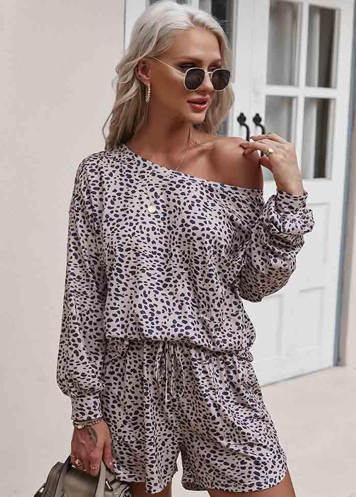 Long Sleeve Printed Top And Shorts