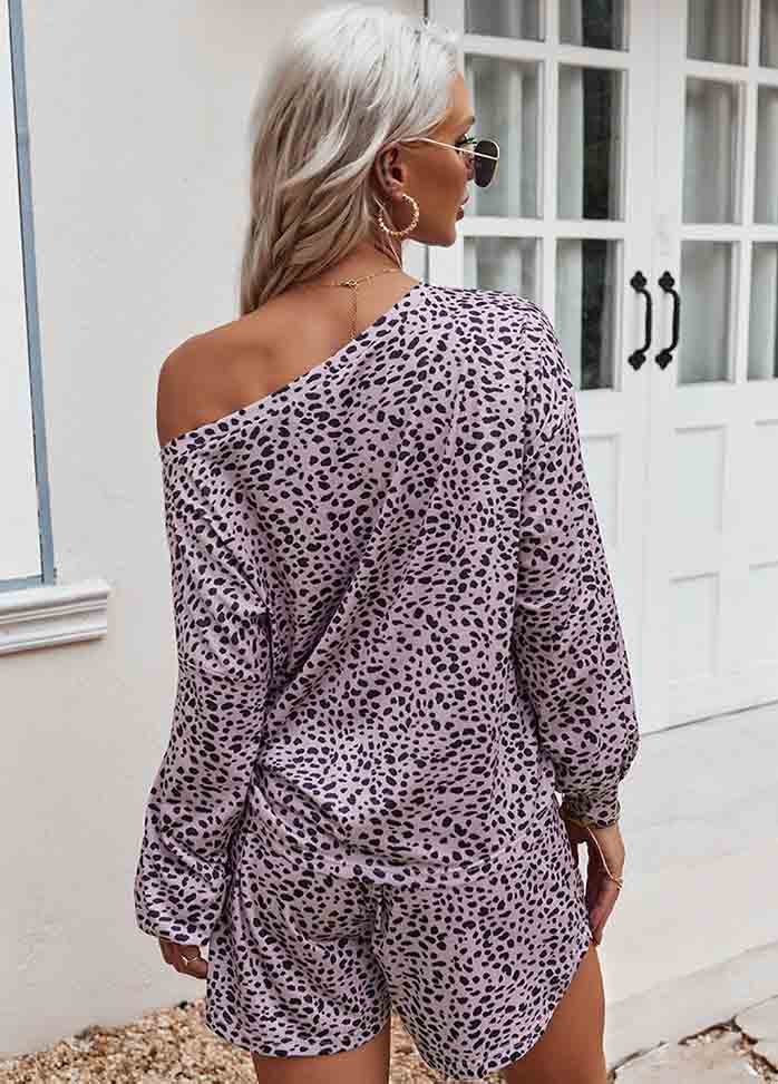 Long Sleeve Printed Top And Shorts