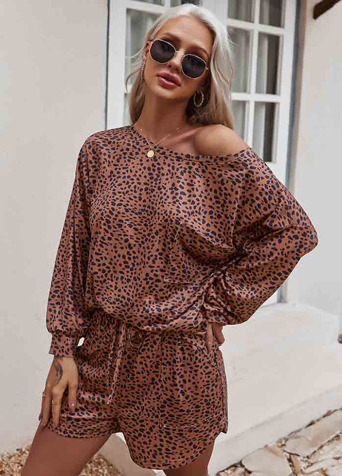 Long Sleeve Printed Top And Shorts