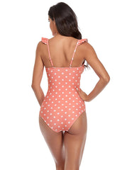 Flouncing Dot One Piece Swimwear