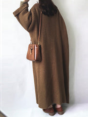 Women's Cardigans Loose Solid Long Knitted Cardigan