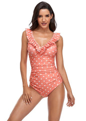 Flouncing Dot One Piece Swimwear